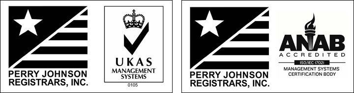  H. Cross Company is Perry Johnson Registrars UKAS Certification and ANAB Accredited